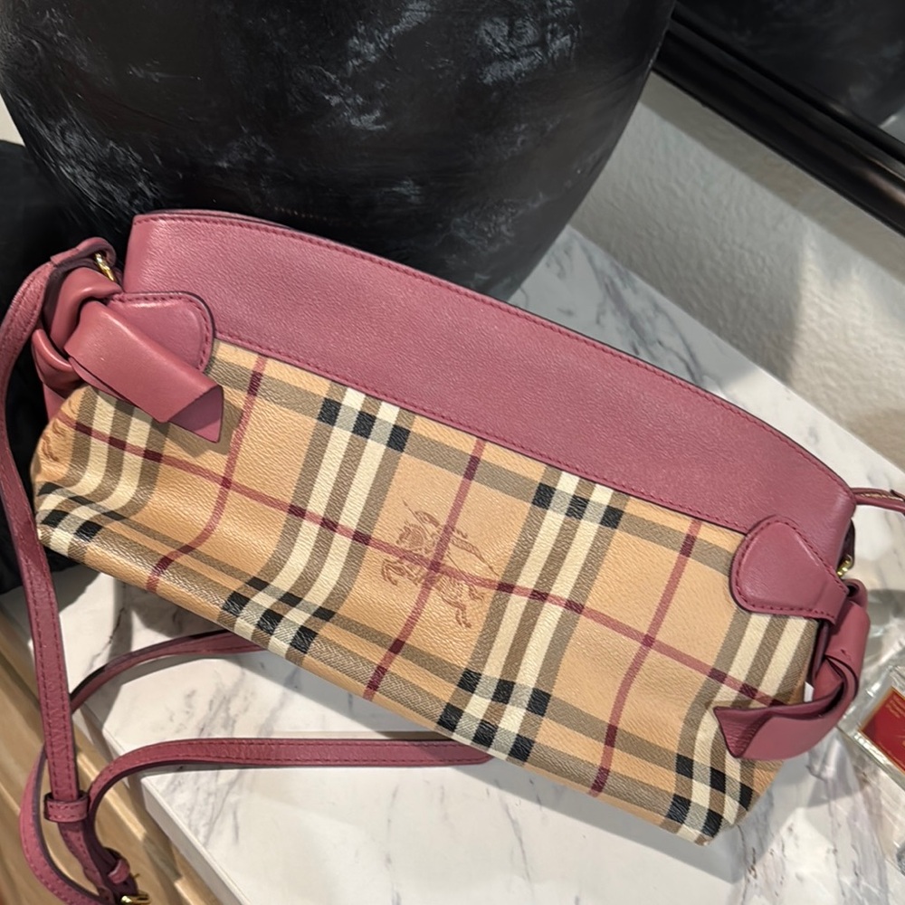 Burberry Pink Checkered Women's Bag